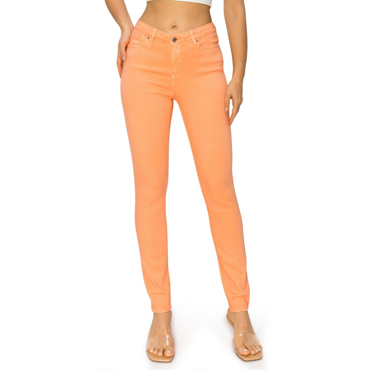 Soft Stretchy High Rise The Everyday Skinny Jeans Papaya