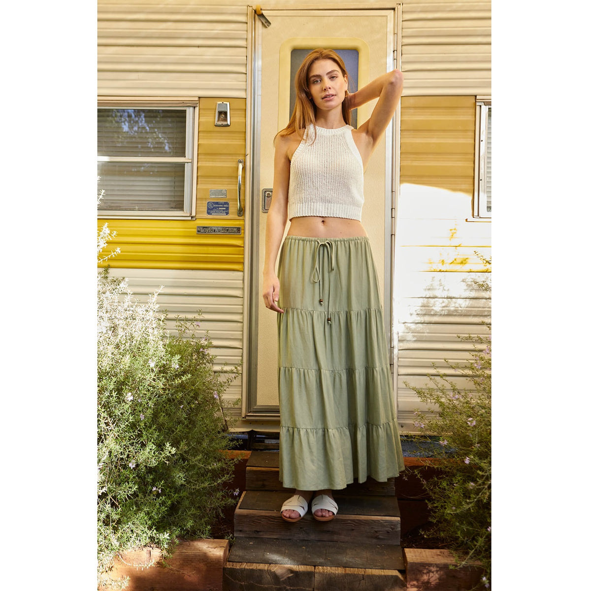 SACRA RUSTIC LINEN SKIRT ロングスカート Item | SACRA（サクラ）オフィシャルサイト