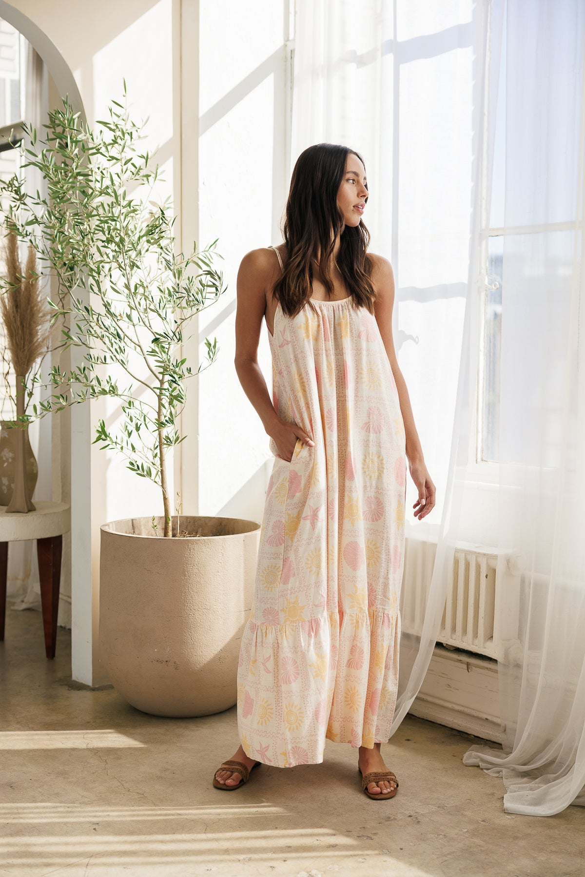 c&a linen dress Hadley