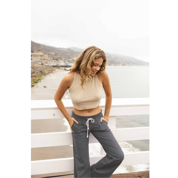 スラックス Never Linen Banding Pants (4color) Mid Sómmer Linen Pants | Parallel