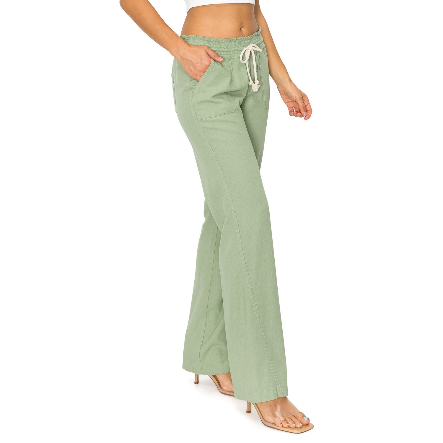 Sage Linen Pants | Long Inseam, Relaxed Fit | Shop Cali1850