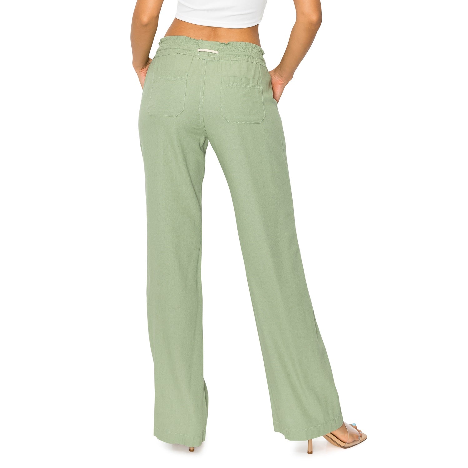 Sage Linen Pants | Long Inseam, Relaxed Fit | Shop Cali1850