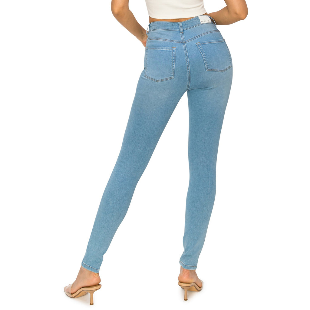 Denim Daydream Hermosa High-Rise Skinny Jeans - Light Blue - cali1850shop