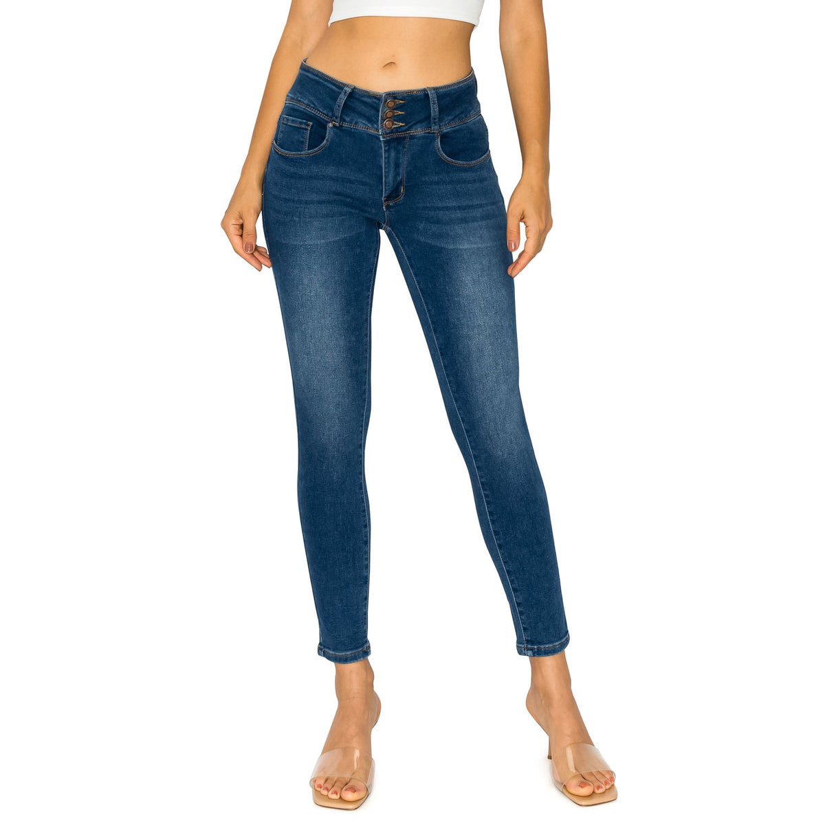 Denim Daydream Monterey Mid-Rise Ankle Skinny Jeans - Dark Wash – CALI1850