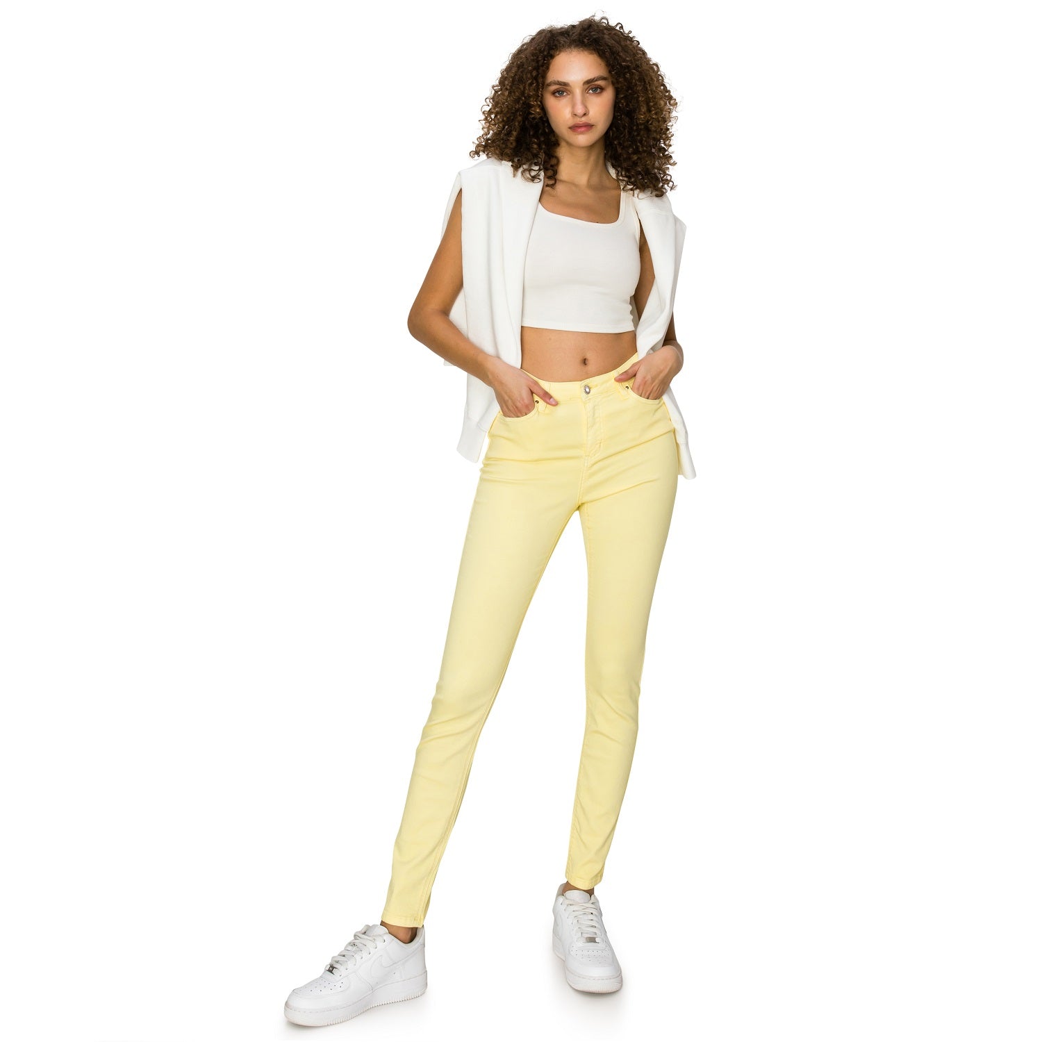 Dy_mode High Waist Leggings Damen Hose Jeggings In Jeans Optik Ideal