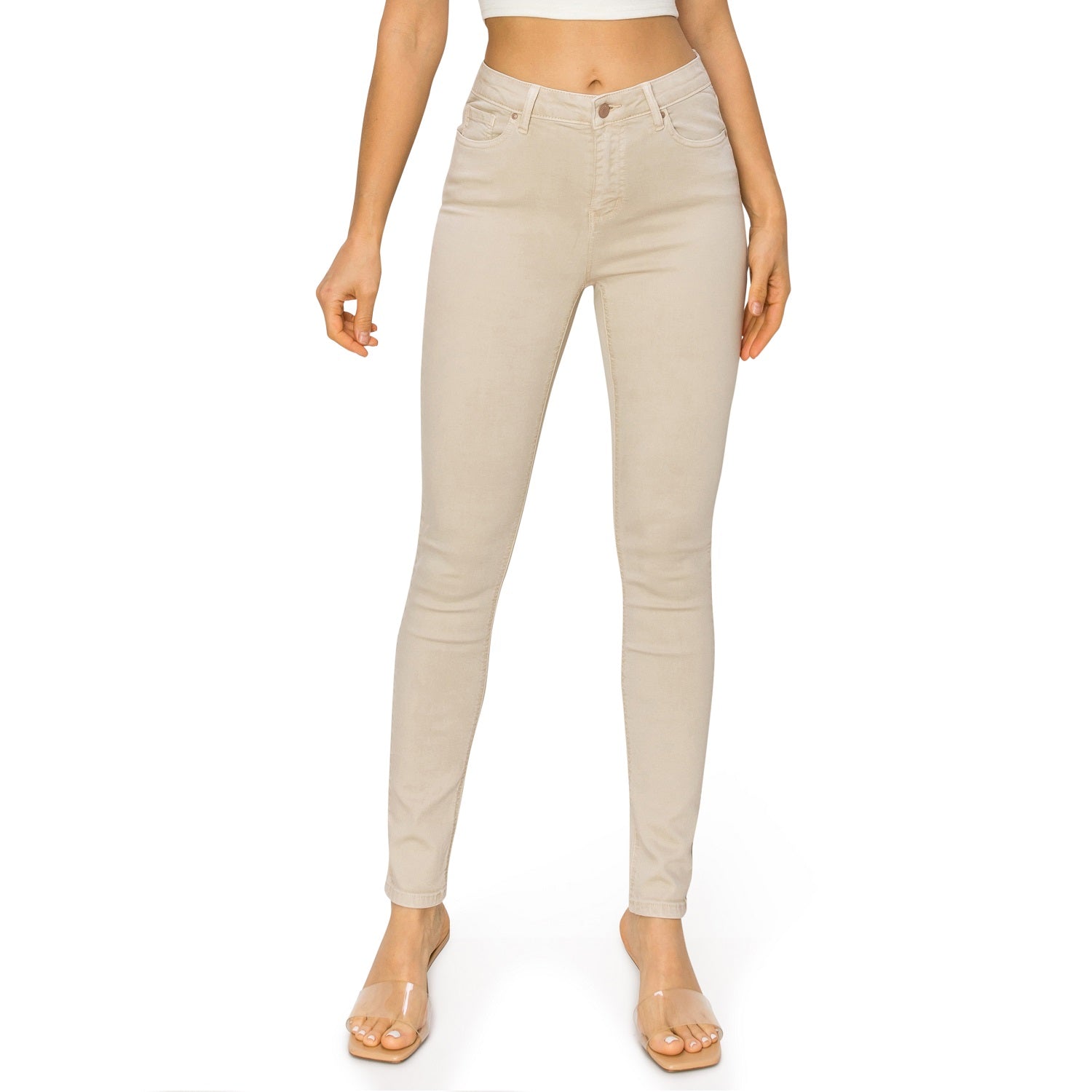 Soft Stretchy High Rise The Everyday Skinny Jeans - New Beige