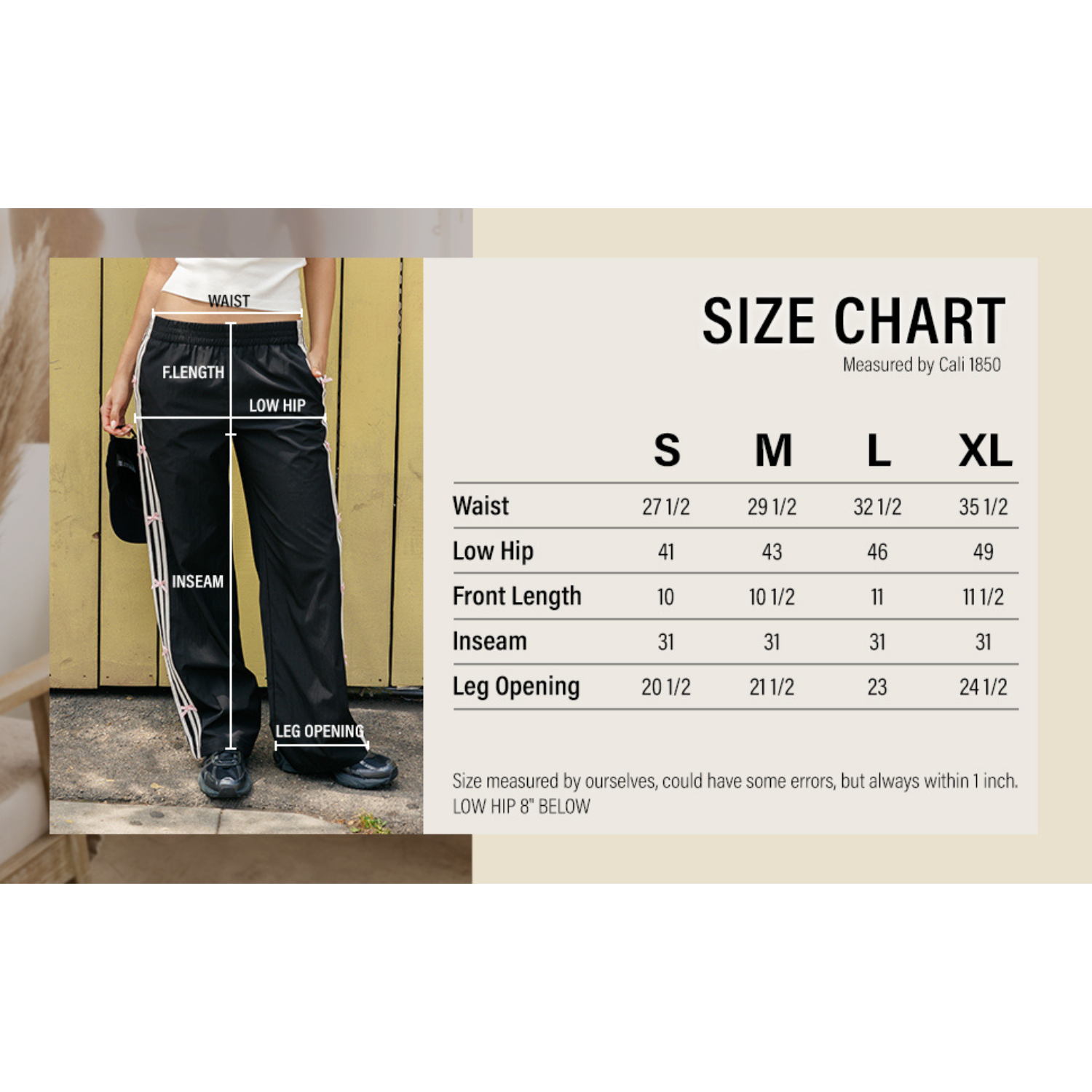 Bow Stripe Nylon Track Pants - Black