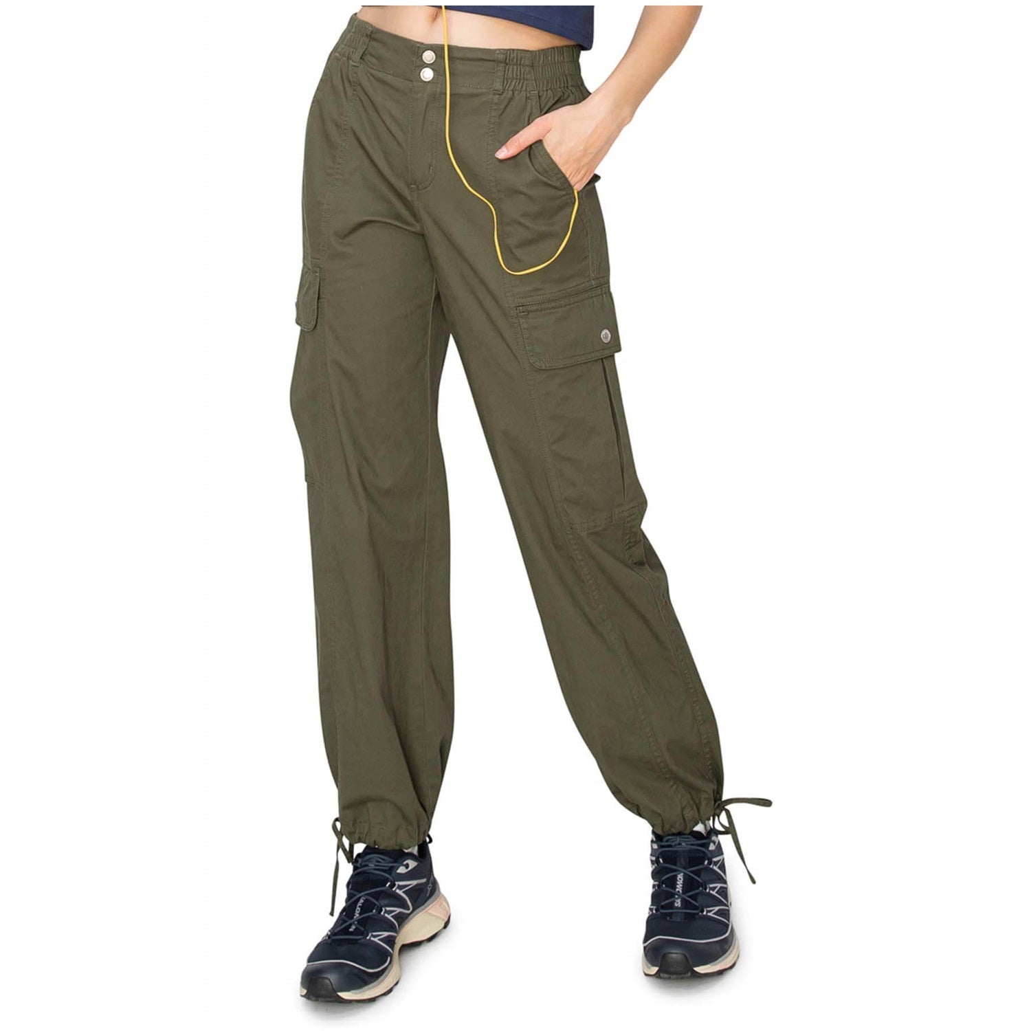 Allison Snap Pocket Cargo Jogger Pants Streetwear