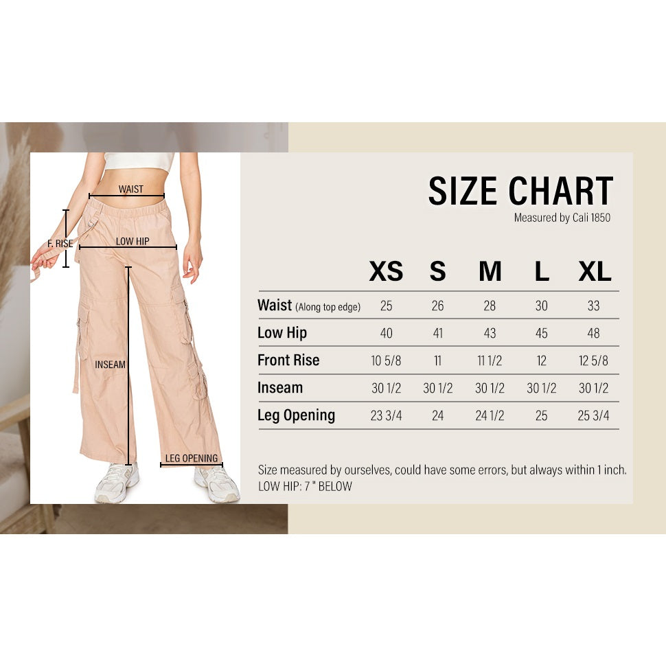 Multi-Pocket Parachute Cargo Pants Utility