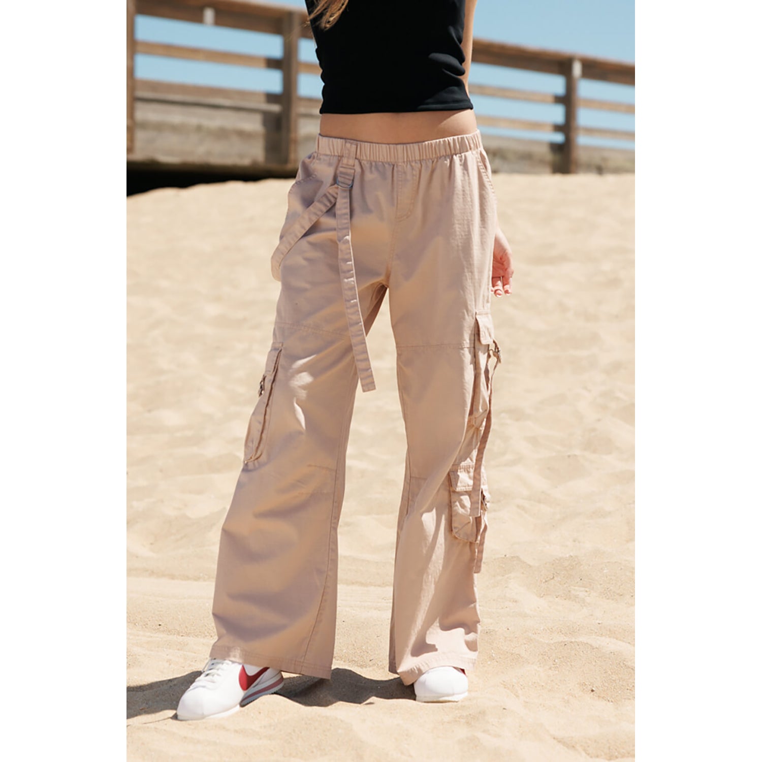 Multi-Pocket Parachute Cargo Pants Utility