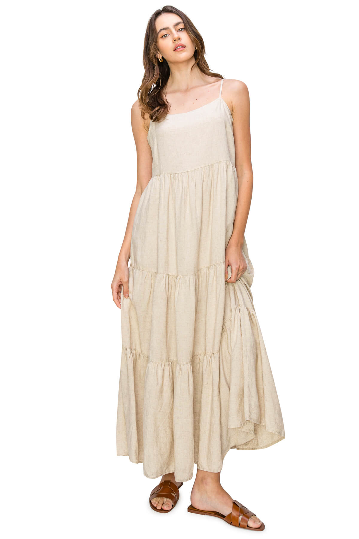 posse elise tiered linen blend maxi dress posse elise tiered linen blend maxi dress Kaeli Linen Organza Maxi Dress (Copy) Blue / L