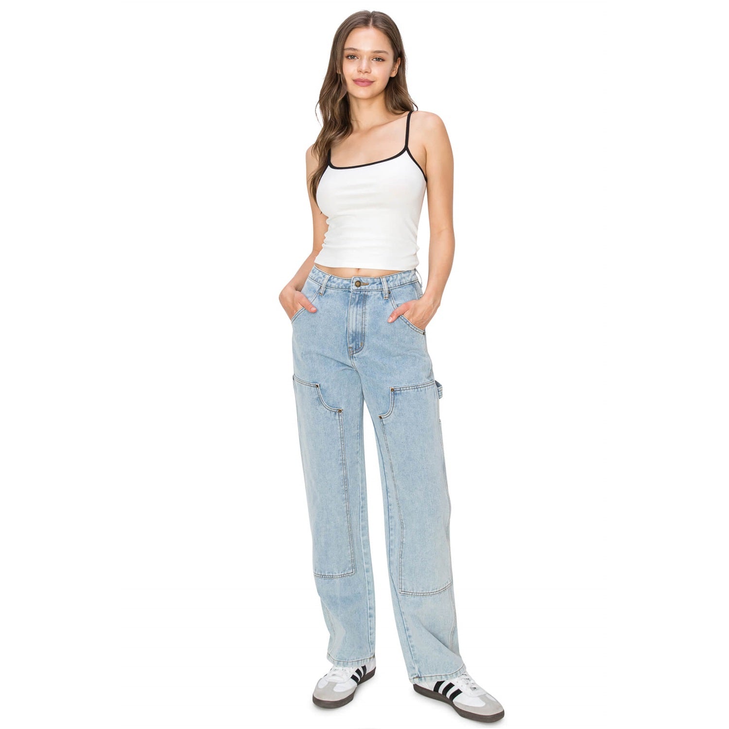 High Rise Carpenter Jeans - Medium Wash