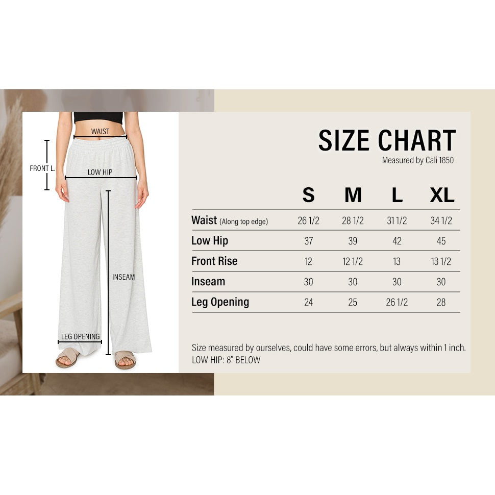 Wide Leg Sweatpants - Heather Grey