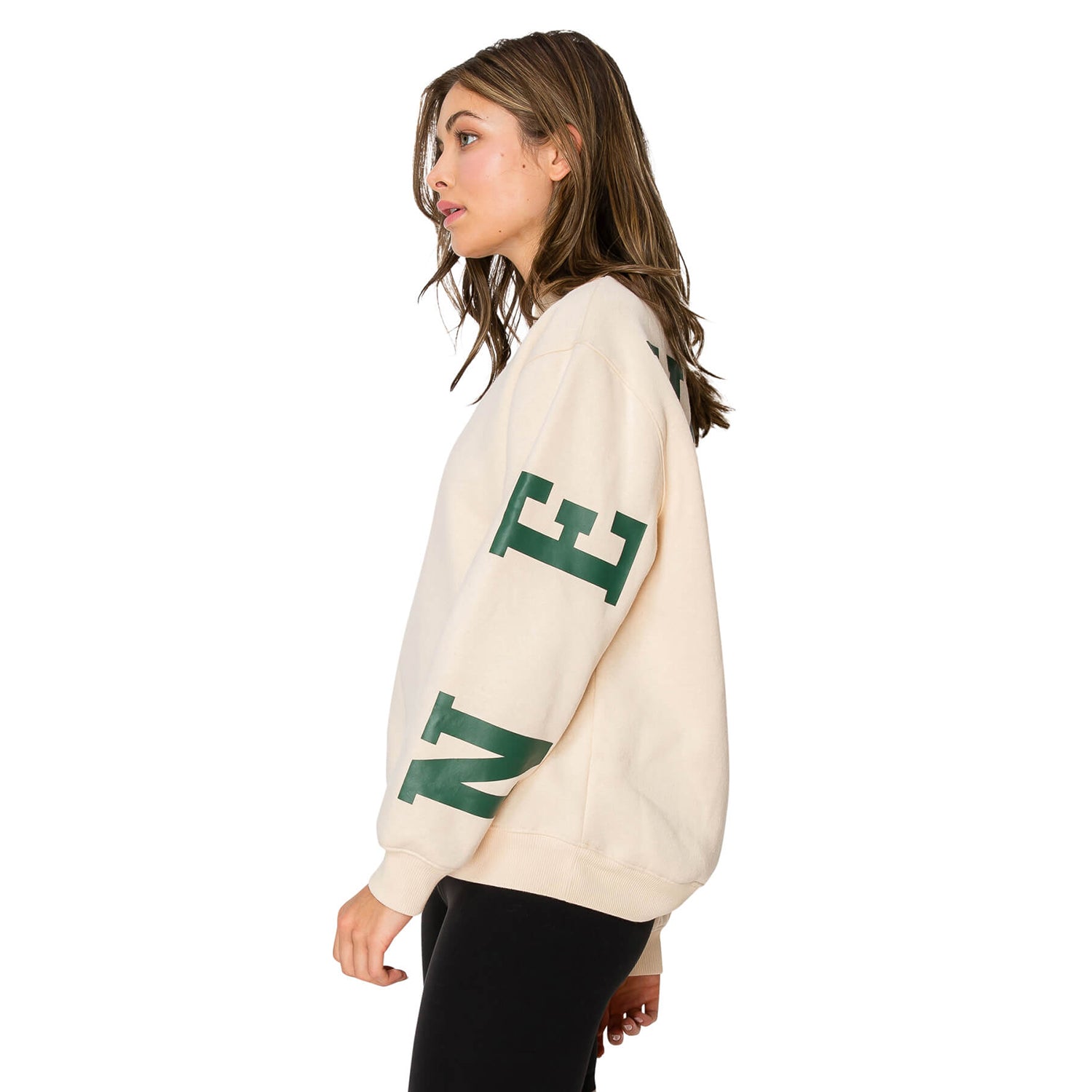 New York Back Letter Graphic Sweatshirt - Apricot
