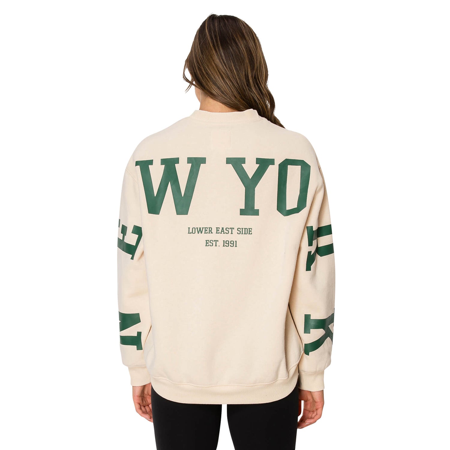 LOFAAC Women's Oversized California Graphic Fleece Sweatshirt - Crew Neck Pullover Jumper, Streetwear - View #4