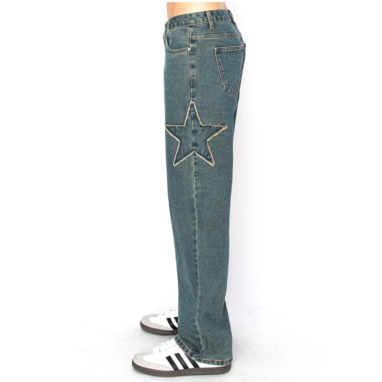 パンツ Cyber Yellow Stars Denim パンツ Cyber Yellow Stars Denim 送料無料】GUAPI CYBER YELLOW STARS