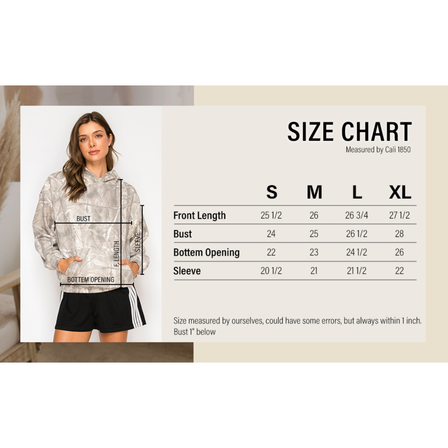 Tree Camo Printed Oversized Hoodie