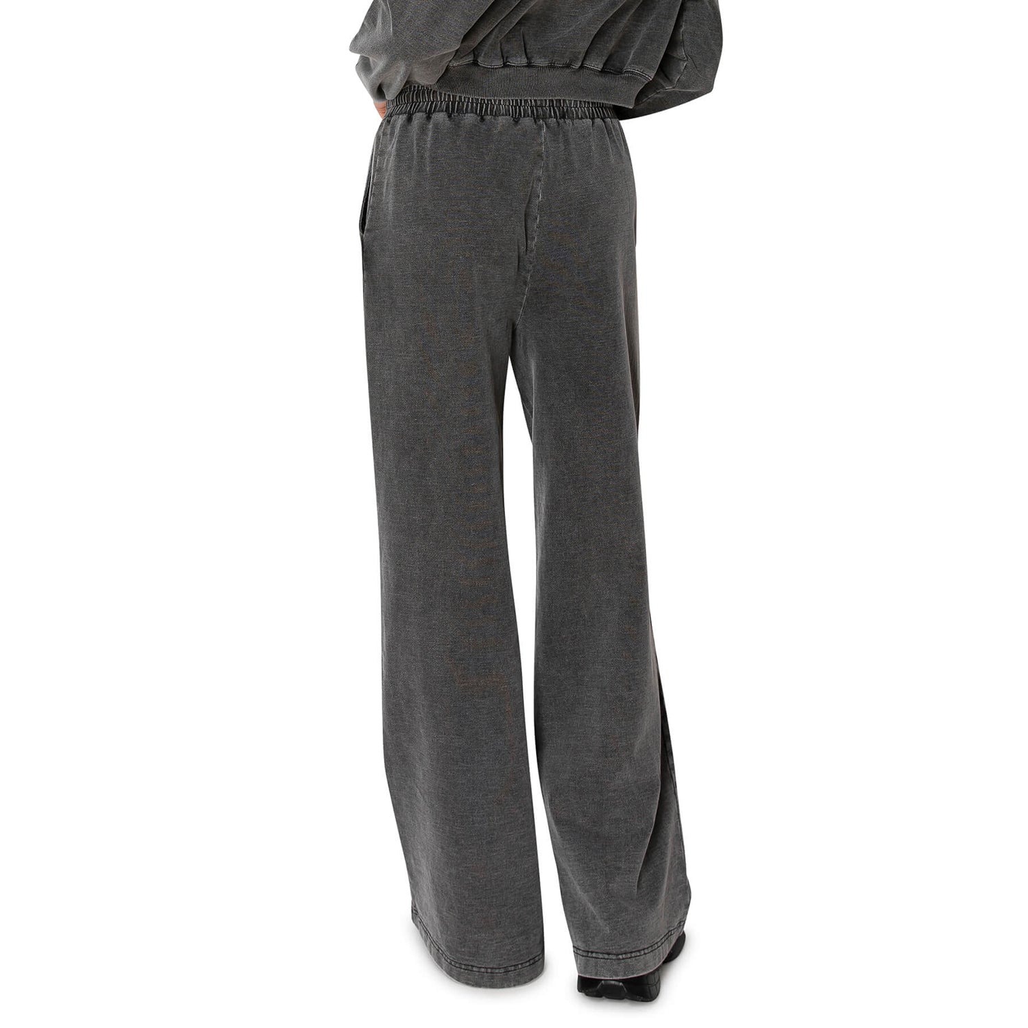 Grey Acid Wash Wide Leg Joggers | New Look - View #8