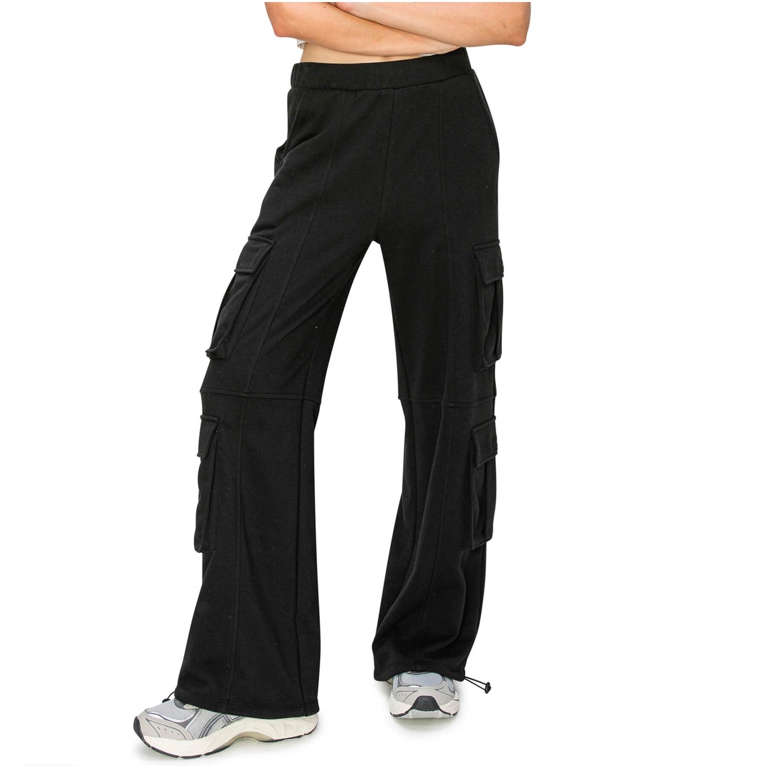 Black Cargo Sweatpants | High-Quality | Shop Lazy Sunday | Wide 