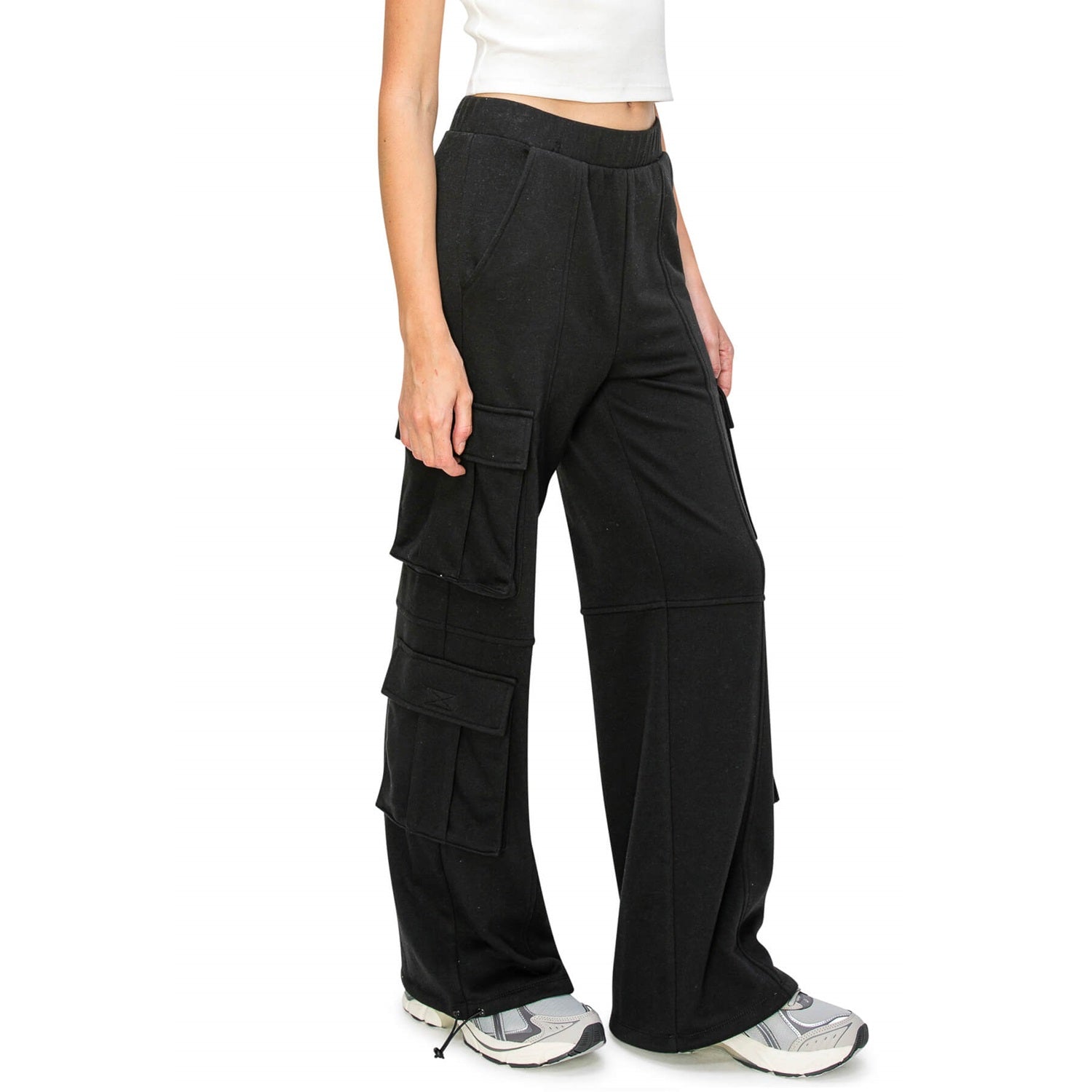 Black Cargo Sweatpants | High-Quality | Shop Lazy Sunday | Wide  display picture 1
